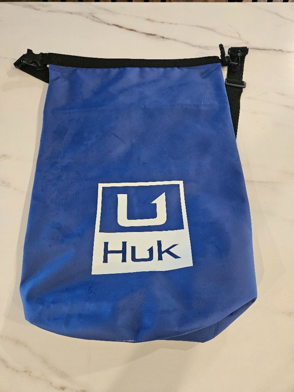 HUK Blue Waterproof Dry Bag Backpack Roll Top Fishing Boating